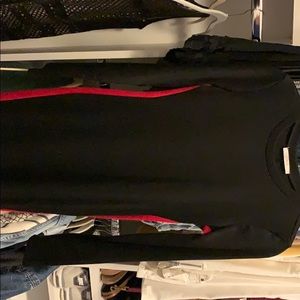 Body con midi dress green /red stripe